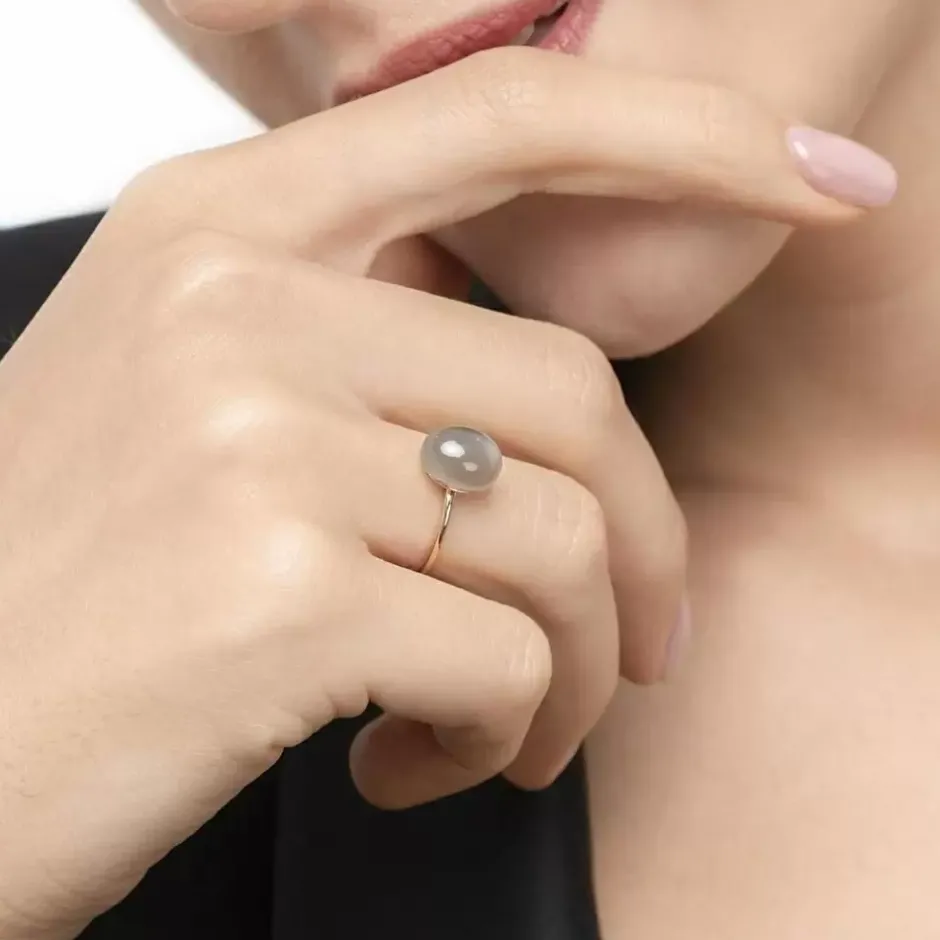 ring_cabochon_ii__karat_r_2-2.webp Ring Cabochon II, 14 Karat Rosegold, Grauer Mondstein-LEAF New