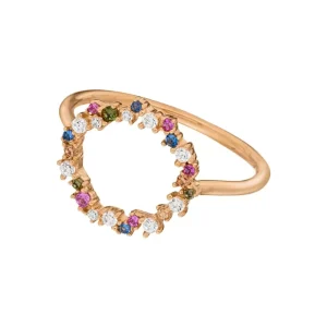 Ring CANDY, 18 K Rosegold vergoldet, Gr.52-LEAF Fashion