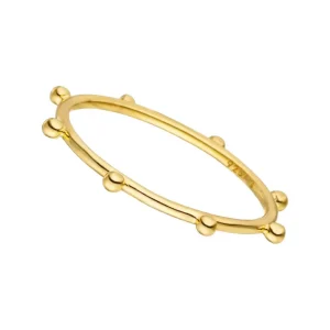 Ring Dots, 18 K Gelbgold vergoldet, Gr.54-LEAF Outlet