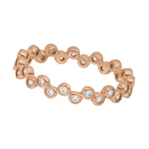 Ring Eternity, 18 Karat Rosegold vergoldet-LEAF Sale