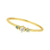 Ring Gorgeous Gems, Blue Mix, 18 K Gelbgold vergoldet, Gr.50-LEAF Fashion