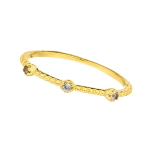 Ring Gorgeous, Labradorit, 18 K Gelbgold vergoldet, Gr.52-LEAF Fashion