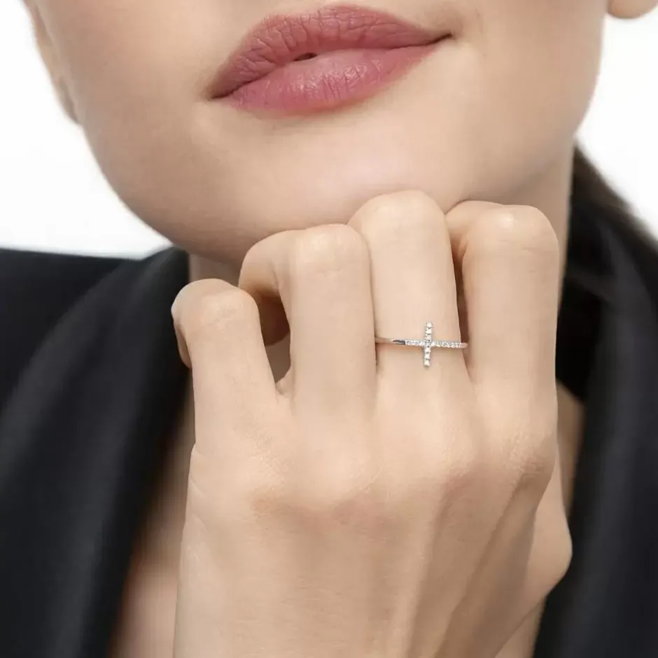 ring_kreuz_mit_diamanten__1.webp Ring Kreuz mit Diamanten, 18 Karat Weißgold-LEAF Sale