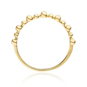 Ring Kugel, 14 Karat Gelbgold-LEAF Hot