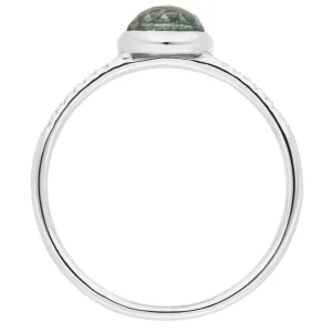 Ring Labradorit mit Diamanten, 14 Karat Weißgold-LEAF Online