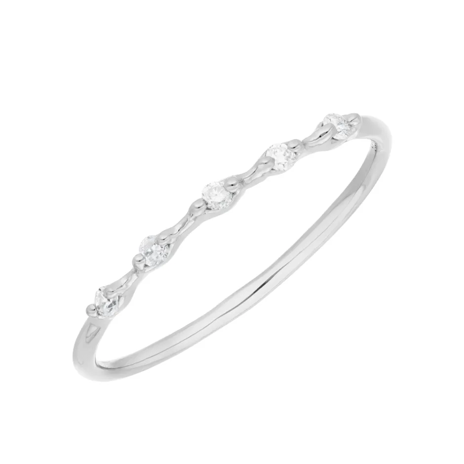 ring_mit__diamanten__kara_0.webp Ring mit 5 Diamanten, 14 Karat Weißgold-LEAF Sale