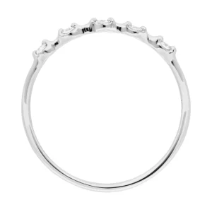 Ring mit 5 Diamanten, 14 Karat Weißgold-LEAF Sale