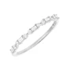 Ring mit Baguette Diamanten, 14 Karat Weißgold-LEAF Fashion
