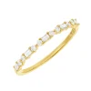 Ring mit Baguette Diamanten, 14 Karat Gelbgold-LEAF Best