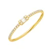 Ring mit Diamanten, Tiny Baguette, 14 Karat Gelbgold-LEAF Sale