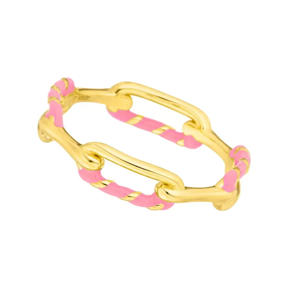 ring_neon_twist__k_gelbgo_0.webp Ring Neon Twist, 18 K Gelbgold vergoldet, pink, Gr.54-LEAF Outlet