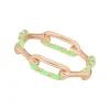Ring Neon Twist, 18 K Rosegold vergoldet, grün, Gr.54-LEAF Outlet