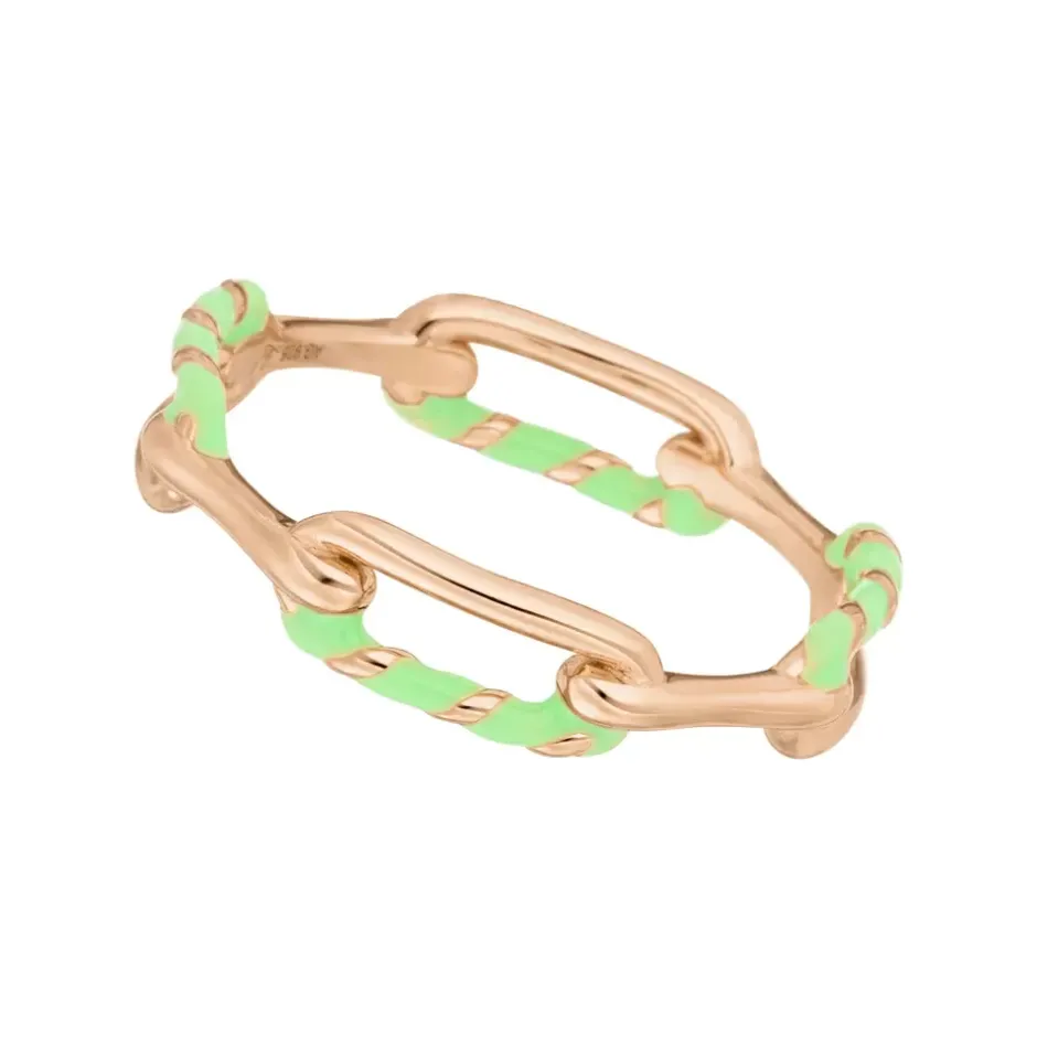 ring_neon_twist__k_rosego_0.webp Ring Neon Twist, 18 K Rosegold vergoldet, grün, Gr.54-LEAF Outlet