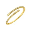 Ring Open mit Diamanten, 18 Karat Gelbgold-LEAF Fashion