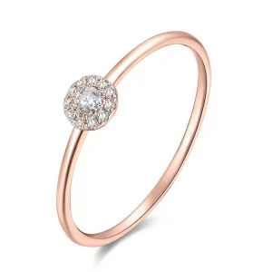 Ring Pavé II, 18 Karat Rosegold-LEAF New