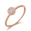 Ring Pavé mit Diamanten, 18 Karat Rosegold-LEAF Hot
