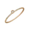 Ring Petite, White Diamond, 14 Karat Rosegold-LEAF New