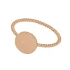 Ring Plättchen, Rosegold vergldet, Größe 52-LEAF Hot