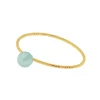 Ring Rain Drop, klein, 18 K Gelbgold vergoldet, Aqua Calzedon, Größe 52-LEAF Sale