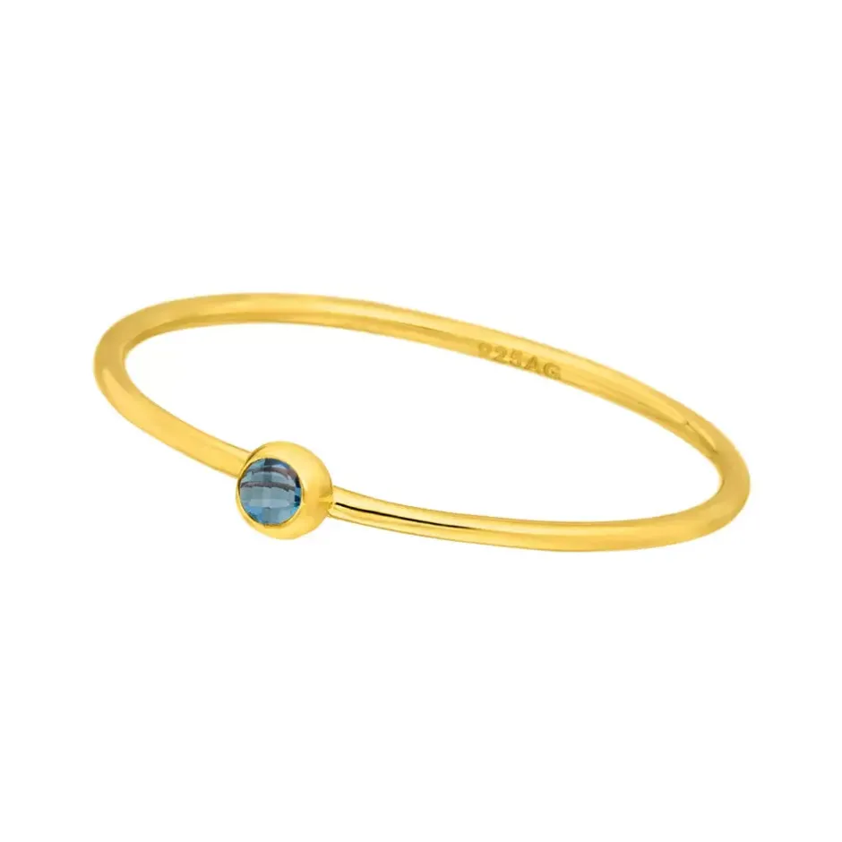 ring_solitaire_blue__k_ge_0.webp Ring Solitaire, Blue, 18 K Gelbgold vergoldet, Gr.50-LEAF Best