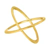 Ring X Cross, 18 K Gelbgold vergoldet, Größe 54-LEAF New