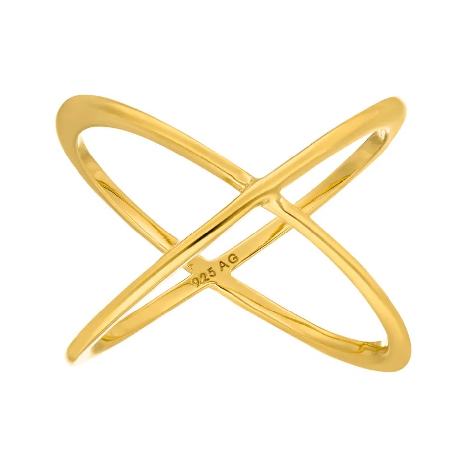 ring_x_cross__k_gelbgold__1.webp Ring X Cross, 18 K Gelbgold vergoldet, Größe 54-LEAF New