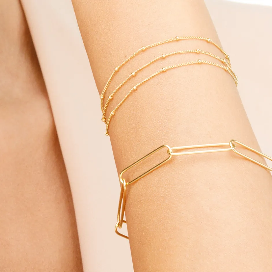 silber_armkette_big_squar_1.webp Silber Armkette, BIG SQUARE-LEAF Fashion