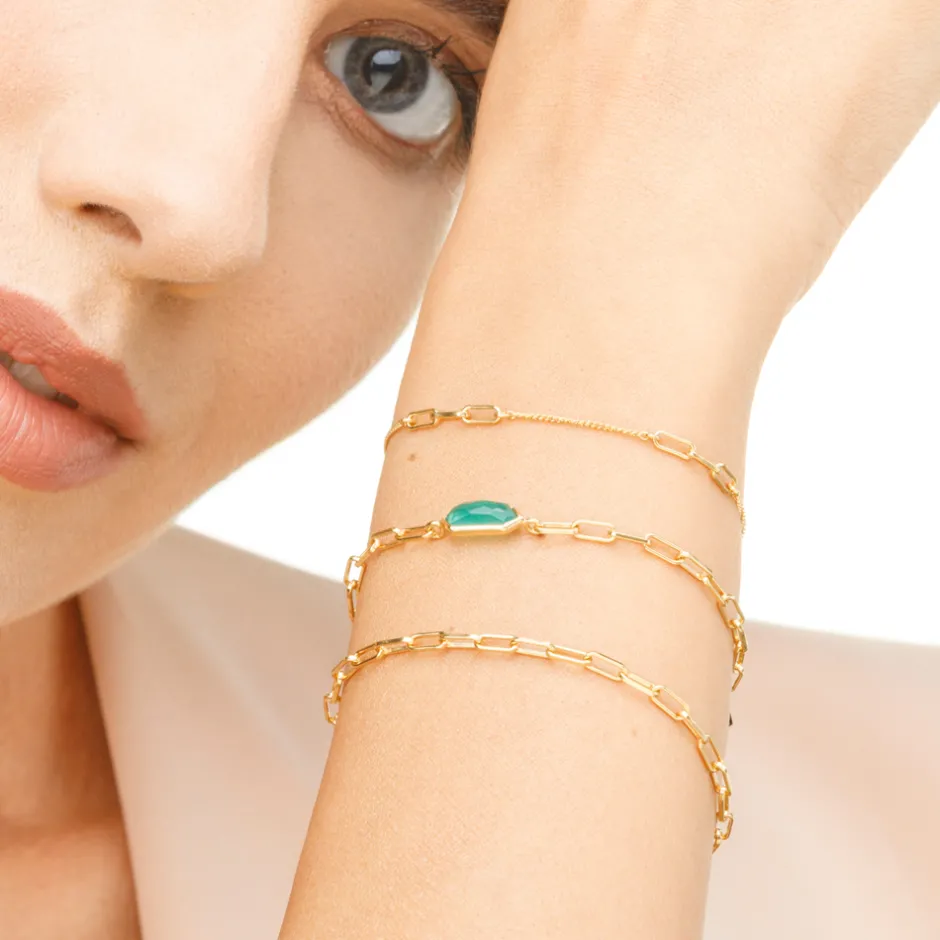 silber_armkette_cube_i_ro_1.webp Silber Armkette, CUBE I, Rosegold-LEAF Hot