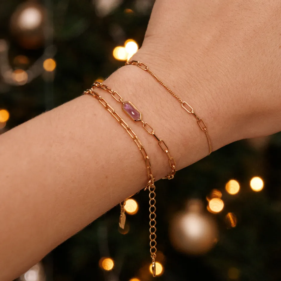 silber_armkette_cube_i_ro_6.webp Silber Armkette, CUBE I, Rosegold-LEAF Hot