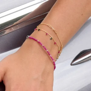 Silber Armkette, CUBE II, Rosegold-LEAF Online