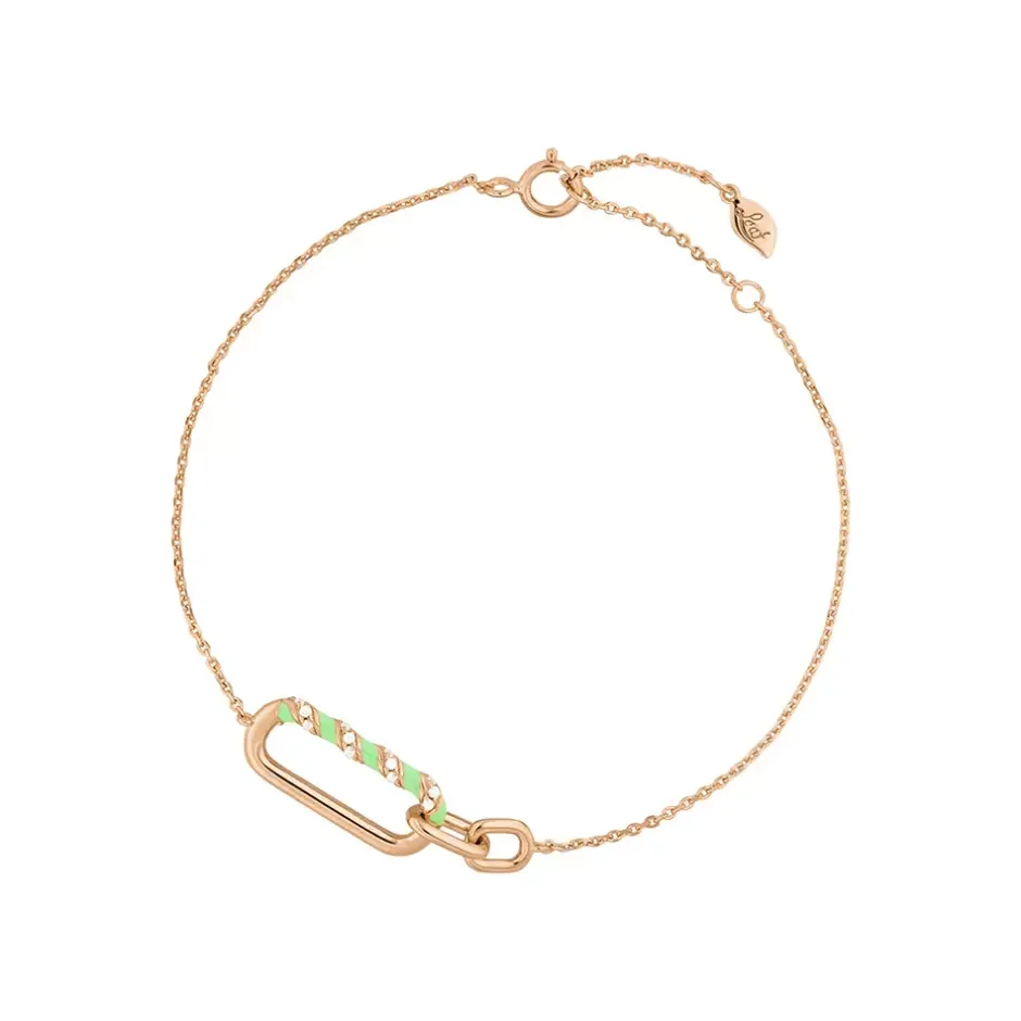 silber_armkette_rosegold__0.webp Silber Armkette, Rosegold, Neon Twist-LEAF Clearance