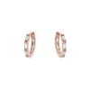 Silber Creole, Ice Cube, Rosegold-LEAF Fashion