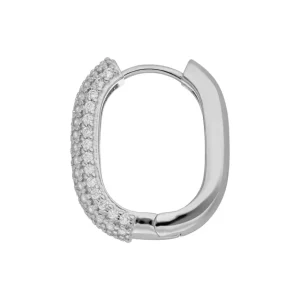 Silber Creole, PAVE Weiss-LEAF Sale