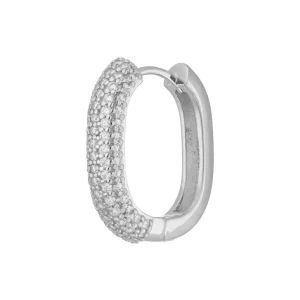 Silber Creole, PAVE Weiss-LEAF Sale