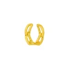 Silber Earcuff, CHAIN, Gelbgold-LEAF Clearance