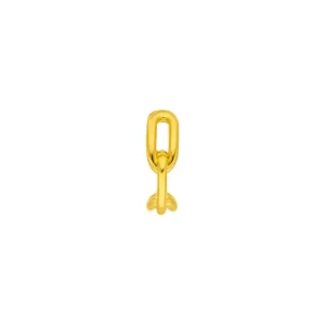 Silber Earcuff, CHAIN, Gelbgold-LEAF Clearance