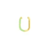 Silber Earcuff, Gelbgold, Neon Twist-LEAF Hot