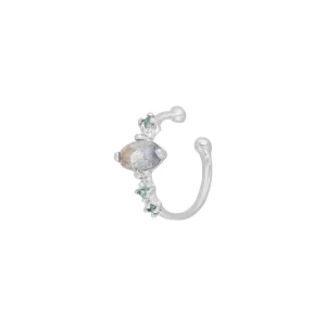 Silber Earcuff Gorgeous Gems, Labradorit-LEAF New