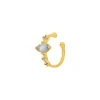 Silber Earcuff Gorgeous Gems, Labradorit, Gelbgold-LEAF Fashion