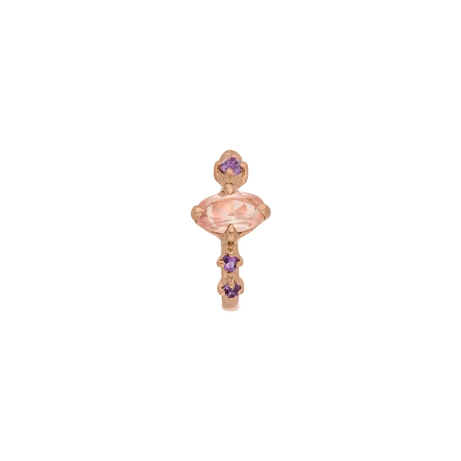 silber_earcuff_gorgeous_g_1-7.webp Silber Earcuff Gorgeous Gems, Rosenquarz, Rosegold-LEAF Sale