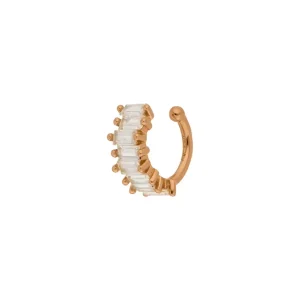 Silber Earcuff, ICE CUBE, Rosegold-LEAF Clearance