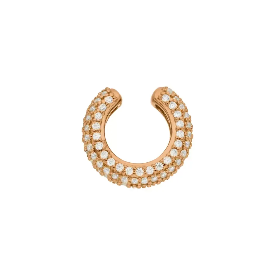 silber_earcuff_pave_weiss_1-2.webp Silber Earcuff, PAVE Weiss, Rosegold-LEAF Discount