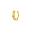 Silber Earcuff, Zirkonia, Gelbgold-LEAF Fashion