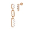 Silber Ohrringe, Rosegold, Neon Twist-LEAF Hot