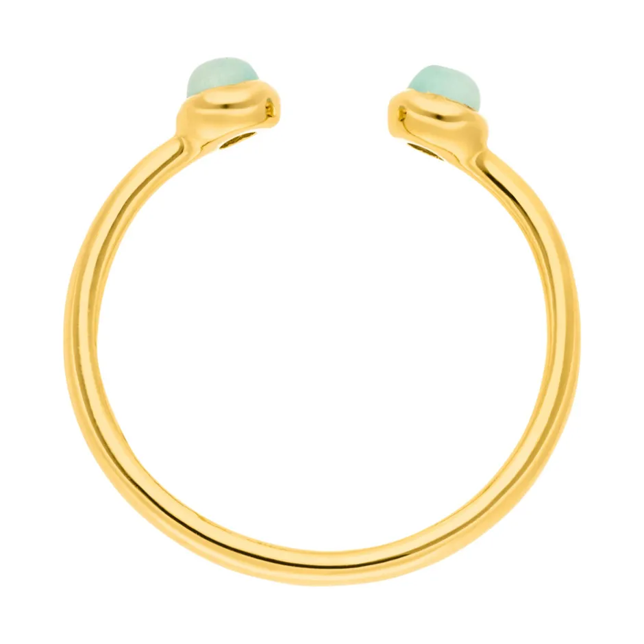 silber_open_ring_amazonit_2-1.webp Silber Open Ring, Amazonit, Gelbgold-LEAF Online