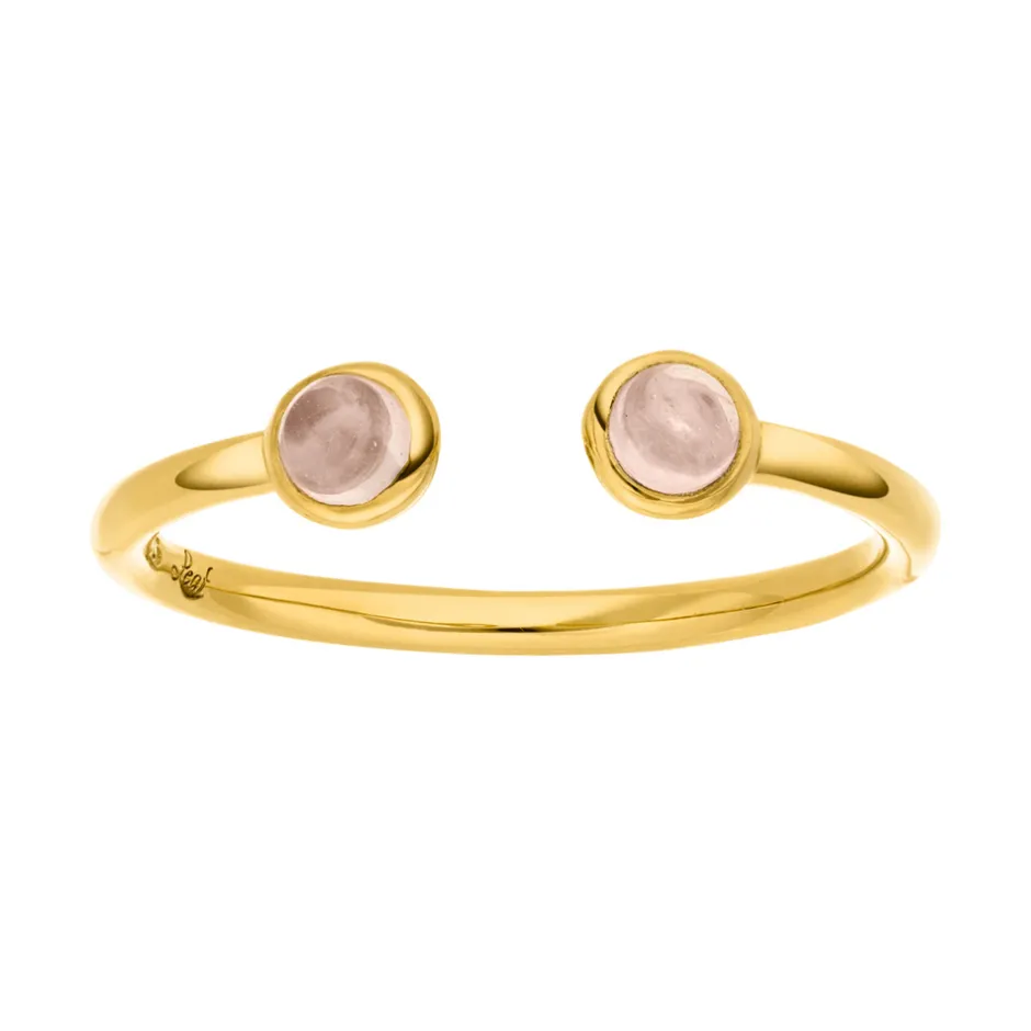silber_open_ring_rosenqua_1-2.webp Silber Open Ring, Rosenquarz, Gelbgold-LEAF New