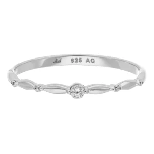 Silber Ring mit Zirkonia, GelbgoldSilber Ring mit Zirkonia, Gr.52-LEAF Fashion