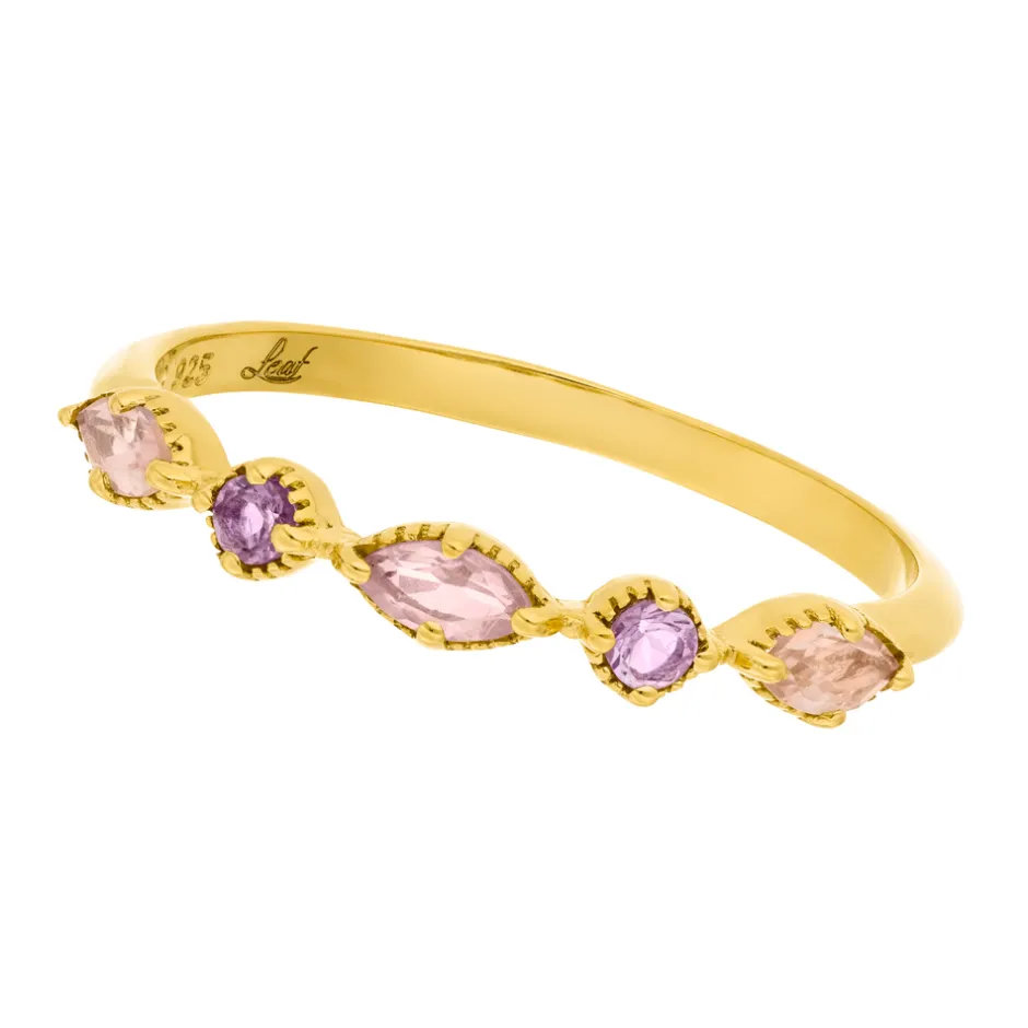 silber_ring_oval_gems_ros_0-1.webp Silber Ring, Oval Gems, Rosenquarz, Gelbgold-LEAF Online