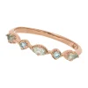 Silber Ring, Oval Gems, Rosegold-LEAF Fashion