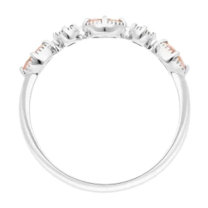 Silber Ring, Oval Gems, Rosenquarz-LEAF Discount
